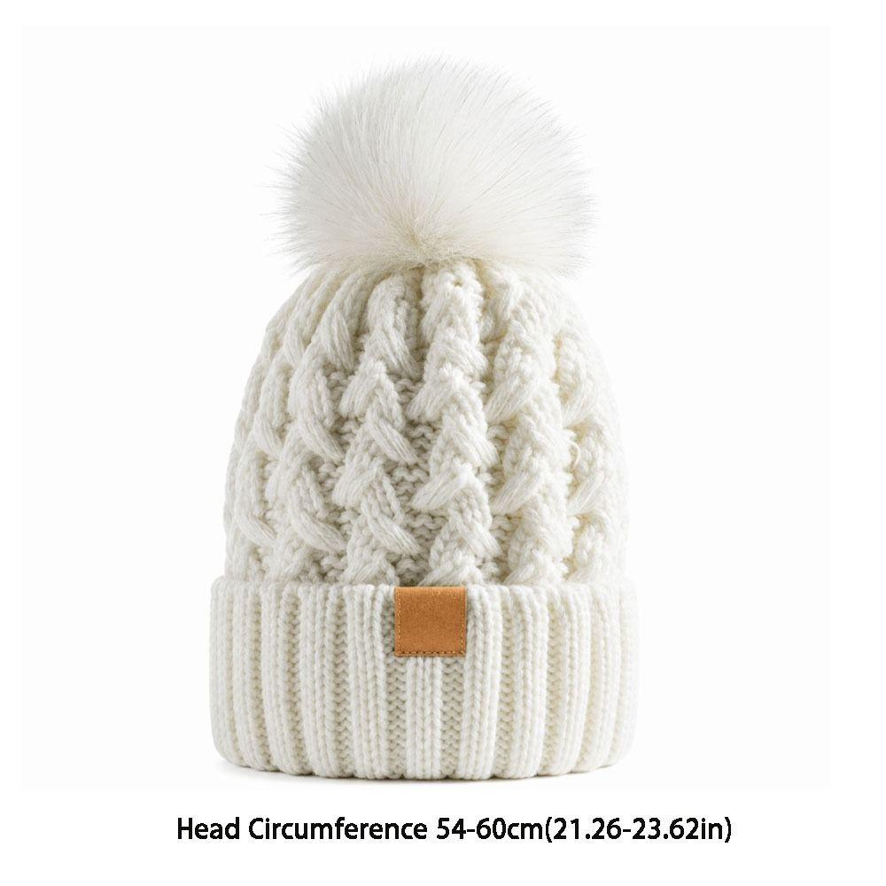 Thicken Knit Beanie Hat Twist Knitting Slouchy Warm Cap Warm Women Winter Hat Outdoors