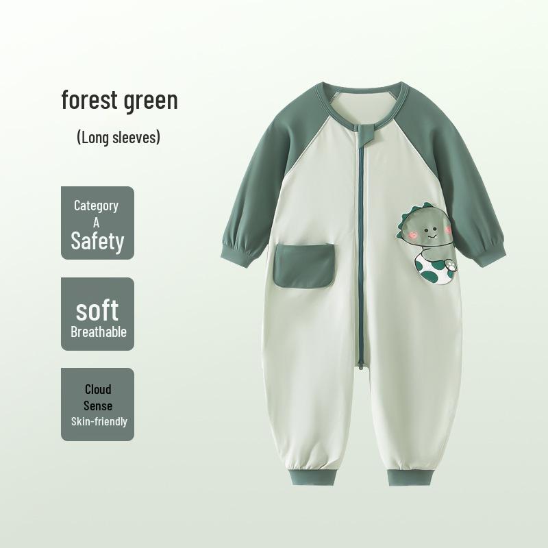 Kids' Cartoon Pajama Jumpsuit - Long-Sleeve Cloud Cotton Sleep Sack for Boys and Girls