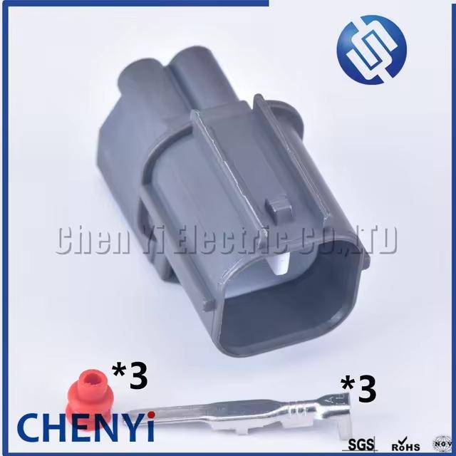 3 Pin Automotive Wire Harness Connector Plastic Plug 6181-0072 6189-0131 For Excavator Sensor Solenoid Valve Yamaha OBD2
