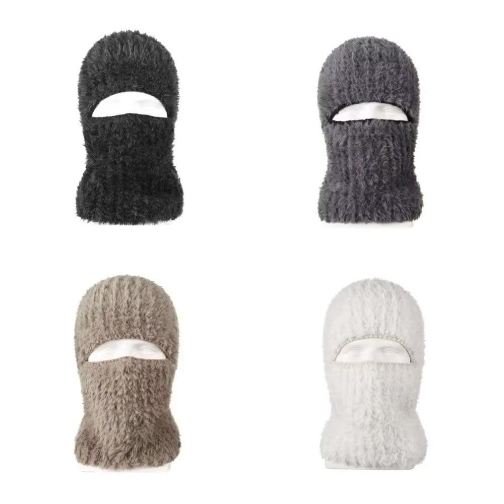 Thickened Warm Knitted Balaclava Hat Windproof Earflap Cap New Pullover Cap