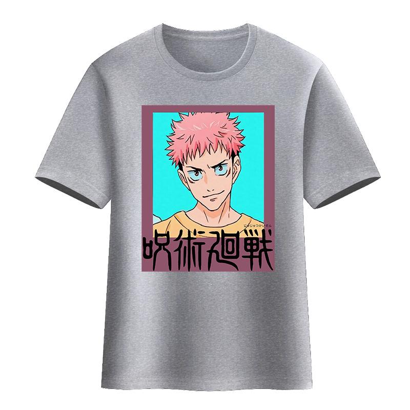 2025 New spell back to battle T-shirt animation two yuan two Nuo knotweed Uhito dog roll spine five cotton short-sleeved T-shirt