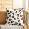 Pink Lucky Number Leopard Cushion Cover Silky Short Plush Invisible Zipper Dustproof Sofa Pillow Case For Home Decor