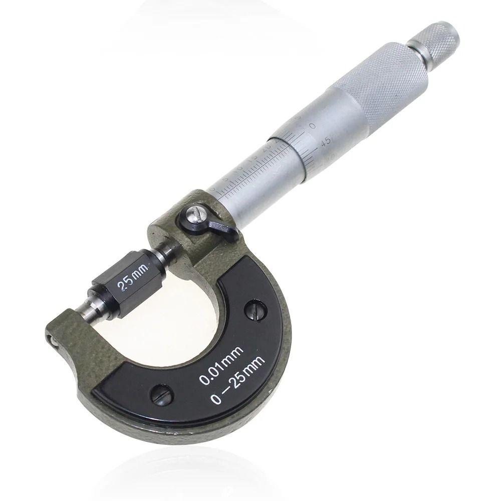 Carbon Steel Mechanical Micro Caliper 0-25mm Micrometer Gauge  Precision Engineering