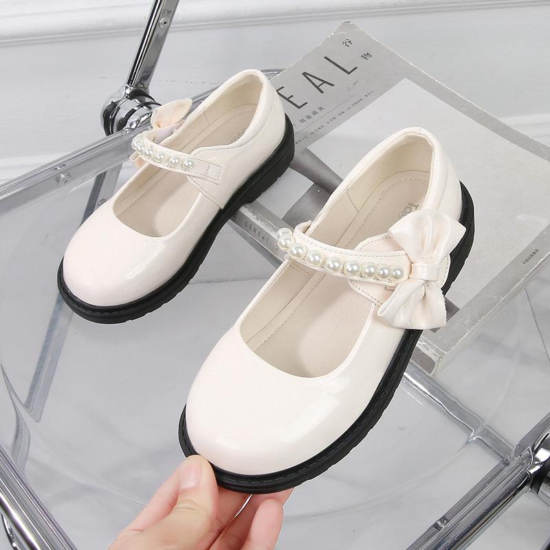 

Fleece Girls Black Leather Shoes Autumn and Winter Children Mary Jane Princess Shoes Student Performance Shoes School Shoes Performance Cotton Shoes 42 size/inner length 25.5cm