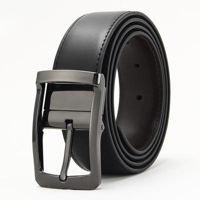 Two Layer Leather Pin Buckle Belt for Men  Versatile Casual Cowhide Belt for Men  Belt for Men