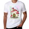 A Mushroom House TShirt Minimalist Casual Short Sleeve Top