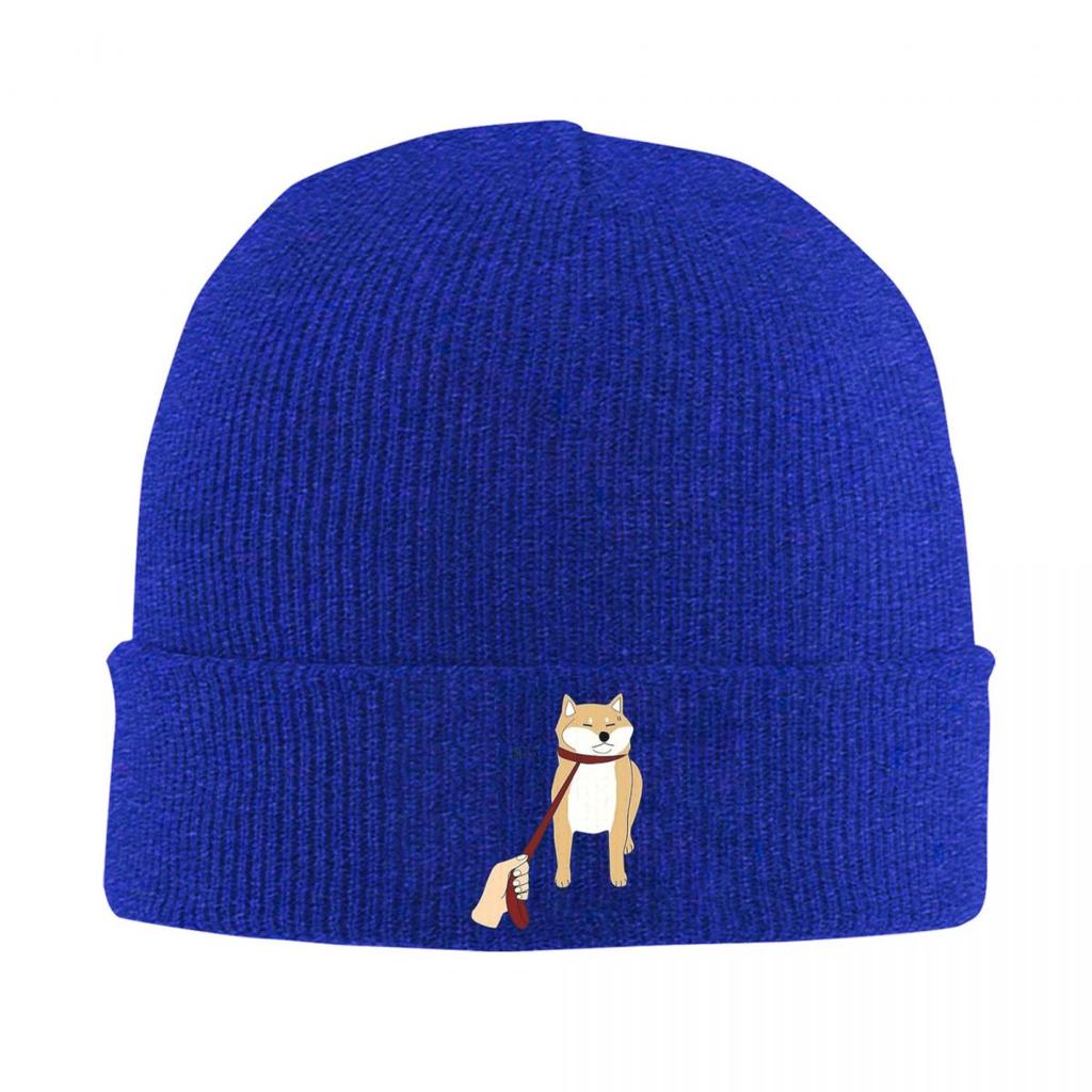Tier Shiba Inu Hunde Warme Strickmütze Winter Strickmütze Mütze Beanie Hip Hop Caps für Unisex