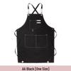 Custom Logo Floral Canvas Apron for Milk Tea, Baking, Kitchen, and Barber Use - Thickened for Men and Women