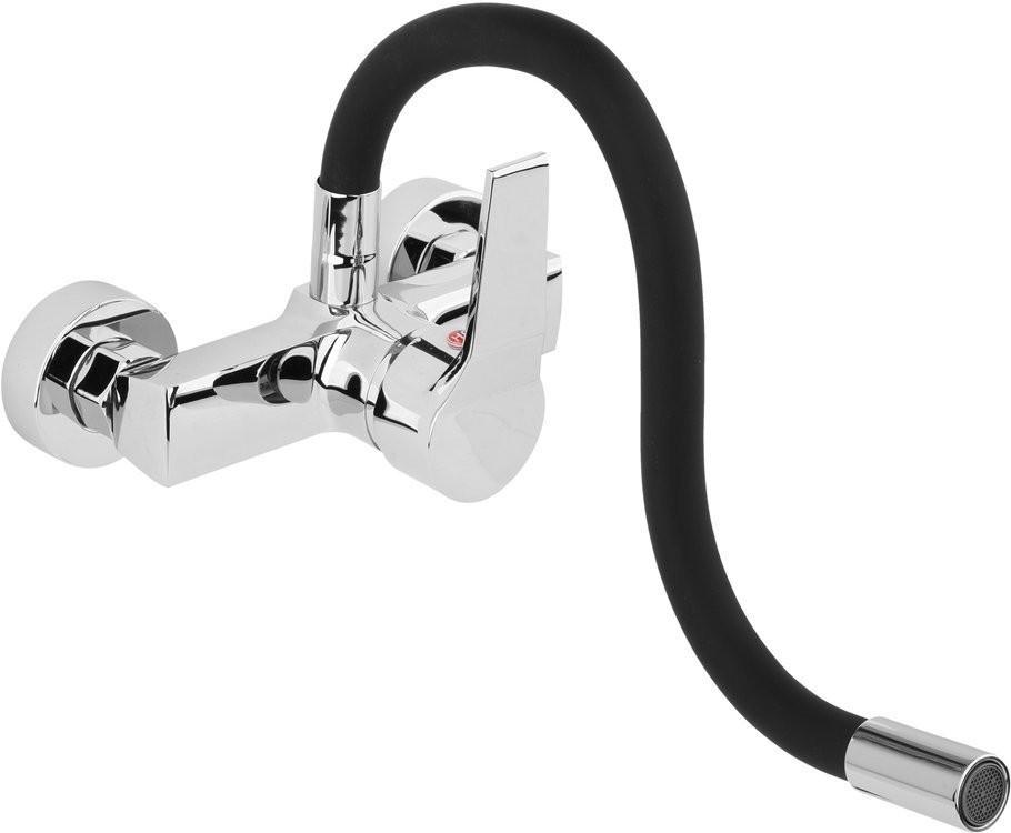 Flexible black wall-mounted sink tap 75670 FALA