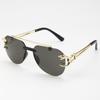 Gradient Punk Sunglasses UV400 Frameless Eyewear Vintage Sun Glasses for Women Men