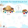 Pet hat triangle towel set cat hairball straw hat hairball saliva towel 2-piece set striped color triangle towel