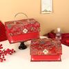 Elegant Chinese Wedding Gift Box - Large Capacity, Flip-top Packaging for Candy and Favors