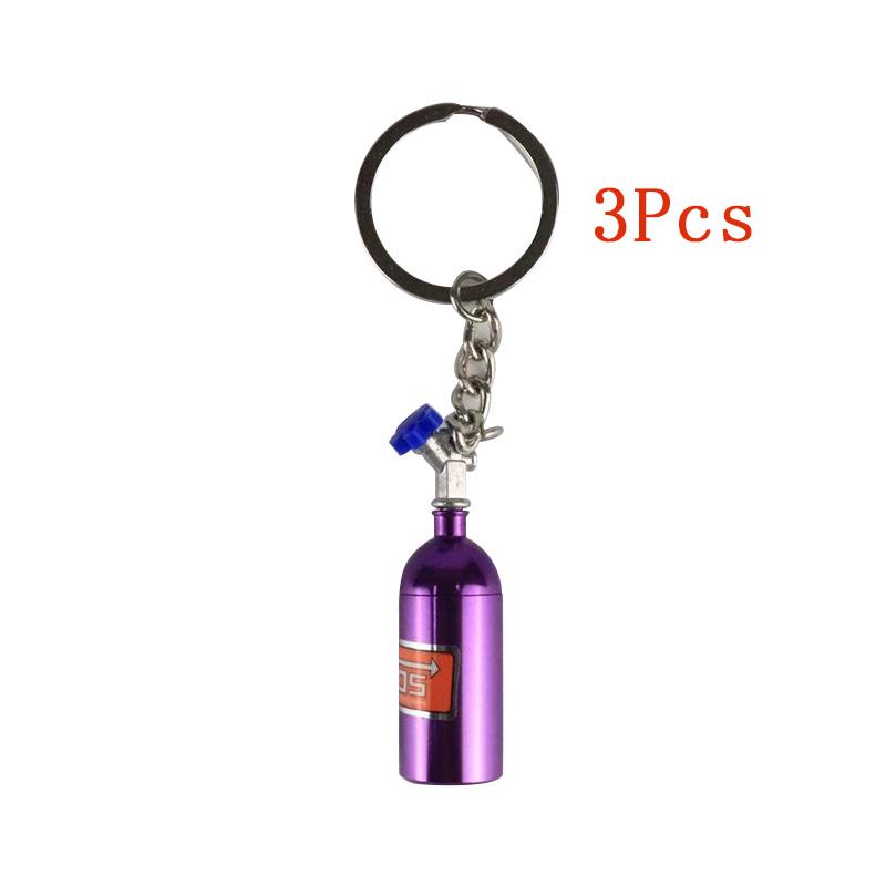 Ajrc 1/10 Simulation Climbing Car Universal Decorative Parts Nos Metal Simulation Nitrogen Bottle With Fixed Chain