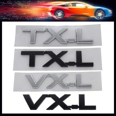 3D Premium ABS TX TX.L VX VX.L Sticker Tail Bumper Badge Auto Rear Trunk Emblem Accessories Exterior Decoration