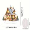 Christmas Village House Desktop Ornament Cute Christmas Figures Buildings Landscape Decor