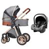 Combinatie kinderwagen - V9 - Grijs - Regenhoes - Omkeerbaar - Compatibel met groep 0+ / reiswieg