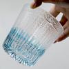 Sky Blue Edo Kiriko Japanese Style Whiskey Glass Tumbler 11 Oz Old Fashioned Glasses Sky Blue Hand Carved  In Gift Box