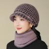 Mom Hat Lady Autumn and Winter Velvet Warm Rabbit Hair Cold Cotton Wool Hat