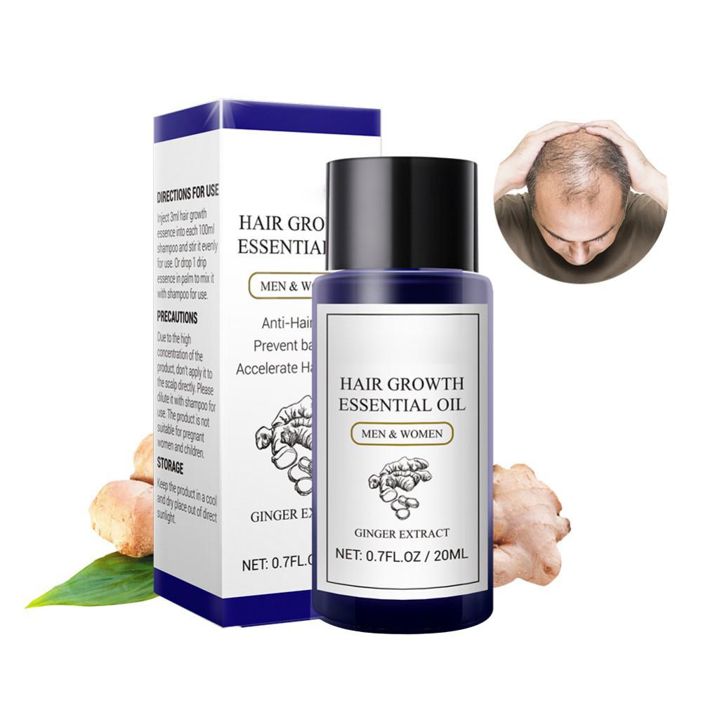 20ml Ginger Extract Hair Growth Essential Oils Fast Powerful Hair Care Anti-Drying Nourishing