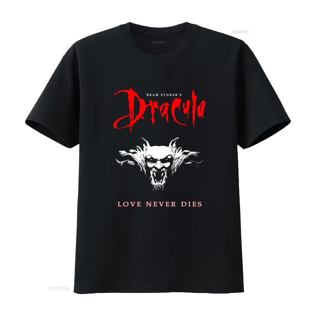 90s Bram Stokers Dracula T Shirt Heavy Cotton Reprint Gothic Vampire Love Never Dies Design S 5XL Vintage Washed Versatile