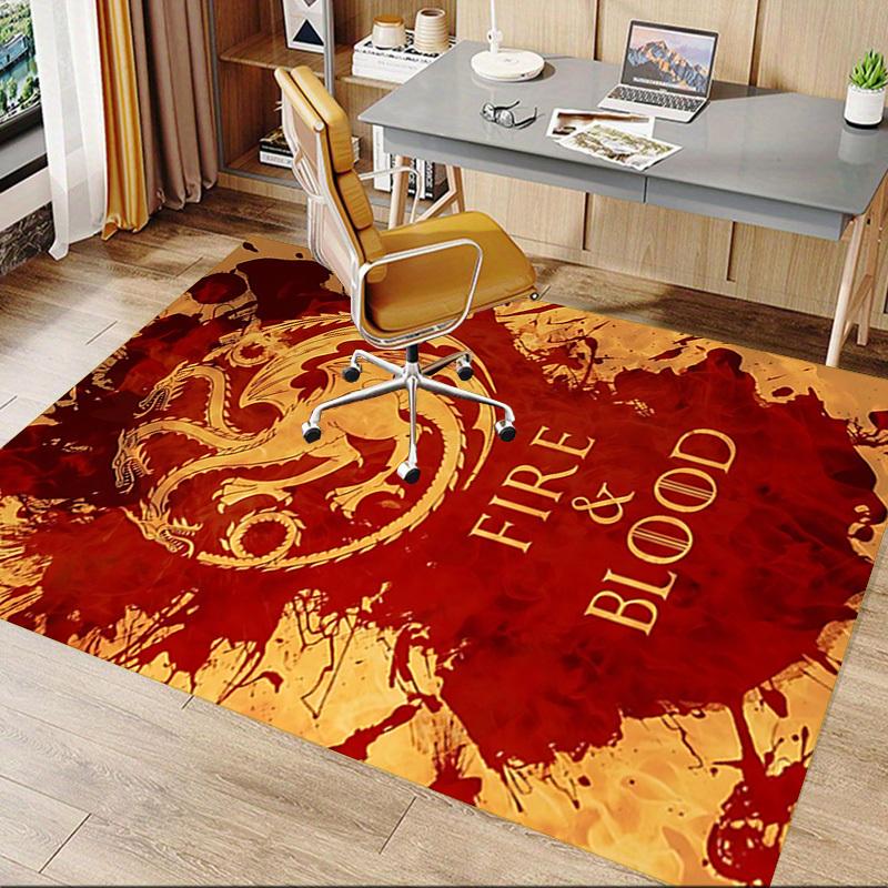 1pc Fire Blood Carpet, Office Rug Outdoor Mat Home Decor Area Carpet Festival