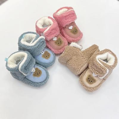 Scarpine Invernali per Bambini 0-12 Mesi: Suola Morbida, Peluche, Anti-Caduta, Cotone Sicuro