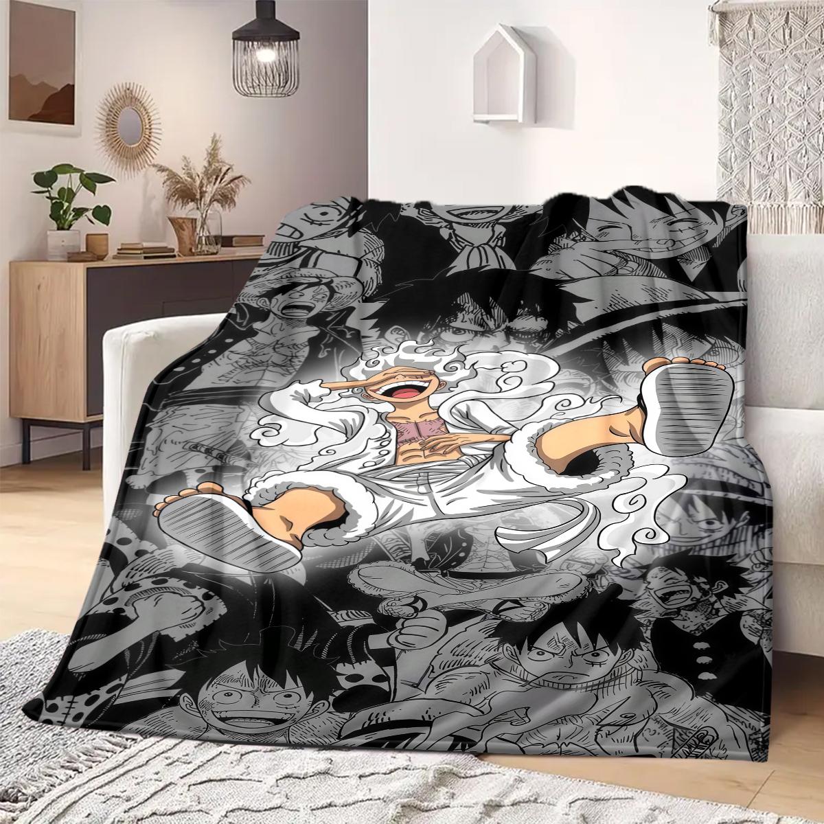 

ONE PIECE Print Blanket Warm Comfortable Flannel Blanket Suitable for Bedrooms,Sofas, Beds,Chairs,Travel -QIAO83 75x90cm