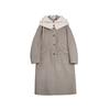 French Style Spliced Oversized Fashion Design Casual Loose Versatile Long Sleeve Double-Sided Wool Coat Soft Overcoat Women Coats EN52465