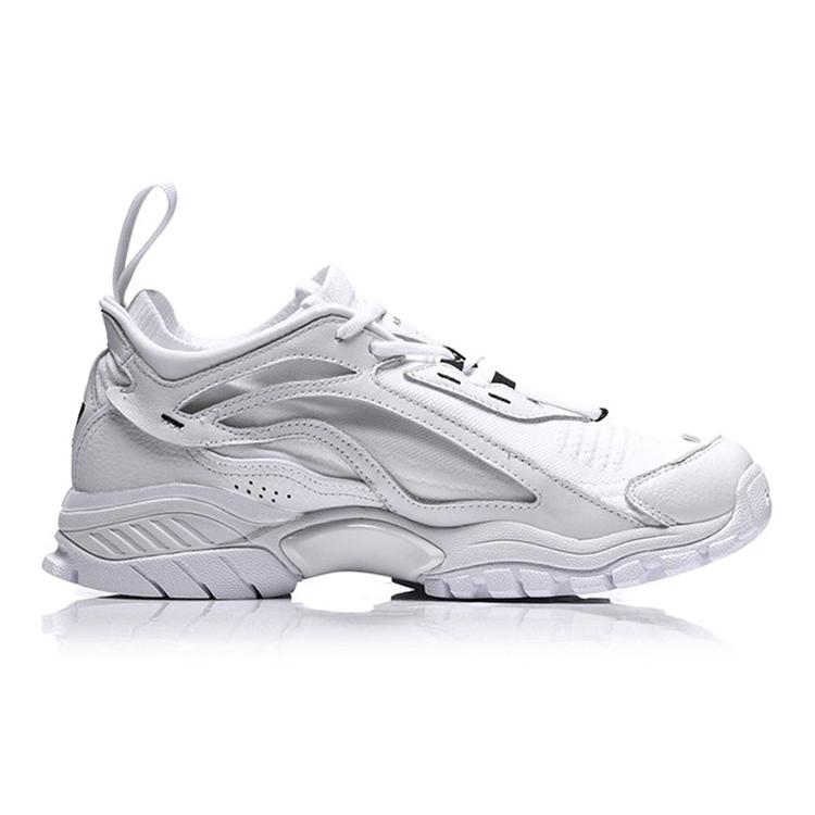Li Ning Slip Resistant Abrasion Resistant Low Top Sports Casual Shoes Men's Pure White AGLN235-1