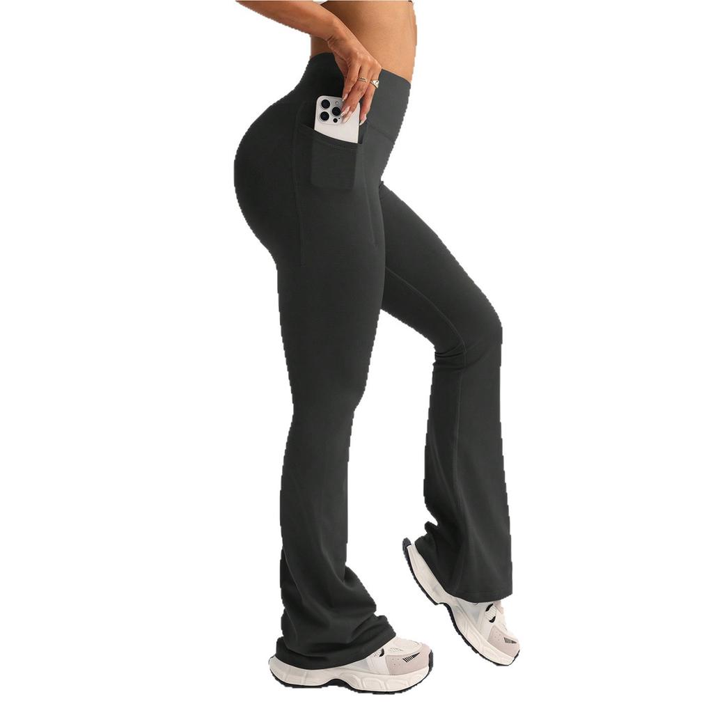 Peach Flared Pants Fitness Pants Women's Wide-leg High-waisted Yoga Pants Spring and Summer Micro-pull Women's Outer Wear