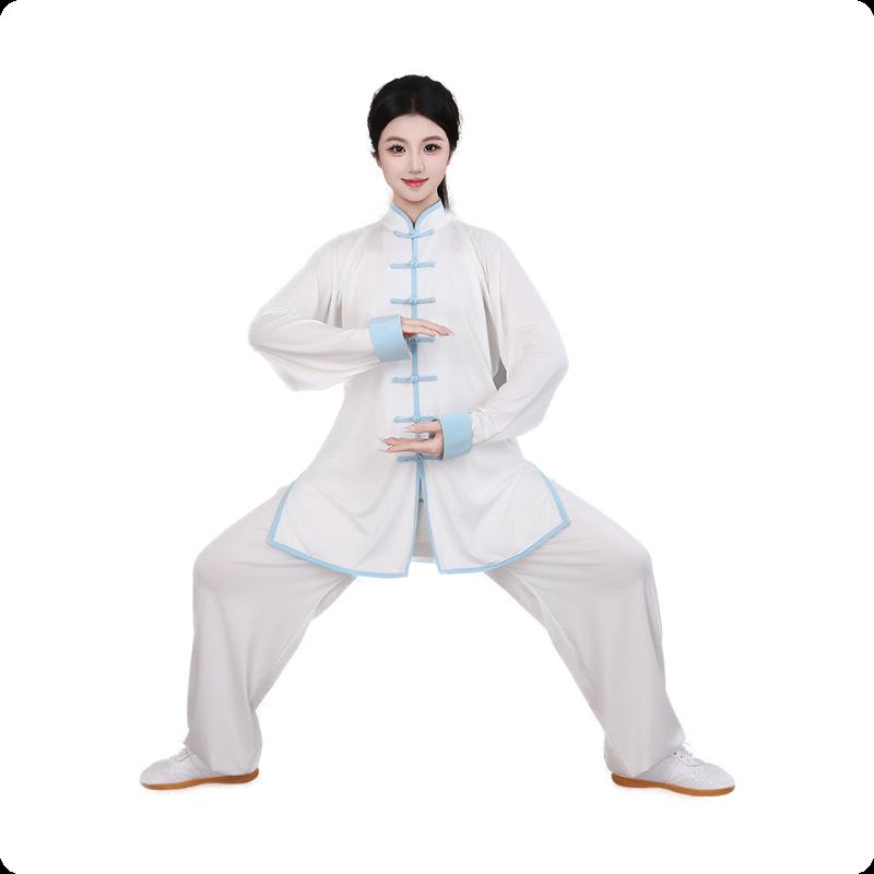 Milk Silk Tai Chi Martial Arts Clothing Unisex Set - Spring/Summer New Eight Brocades Training Uniform