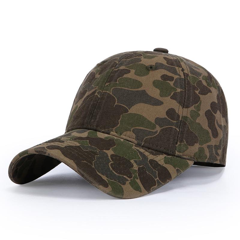 Vintage Camo Baseball Cap, Adjustable Distressed Dad Hat, Outdoor Hunting Sun Hat for Men Women