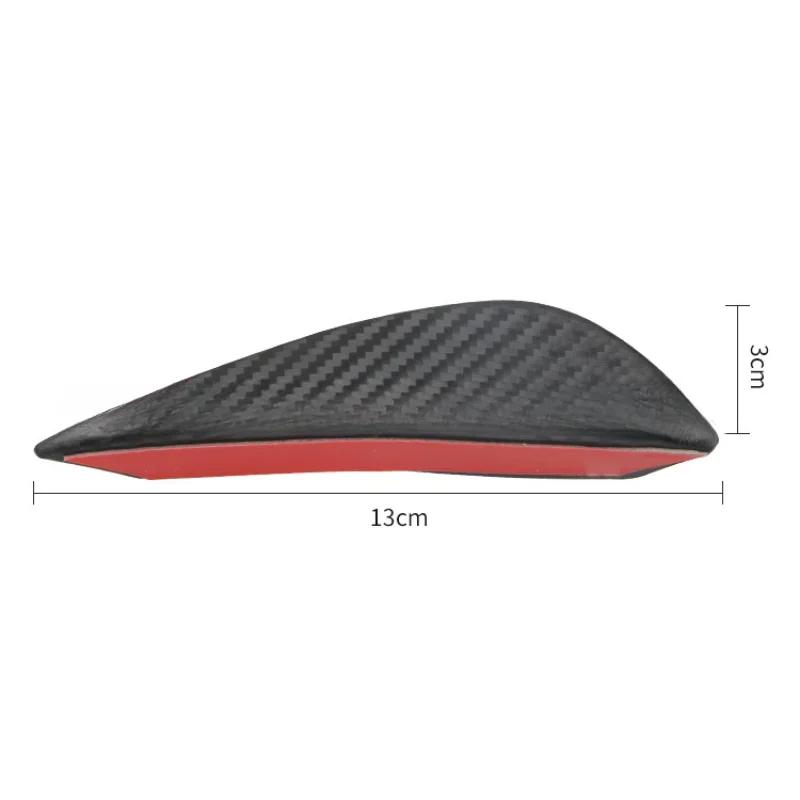 4PCS Car Modified Universal Wind Knife Pvc Material Bumper Anticollision Glue Crescent Spoiler Front Bumper Surround Decoration