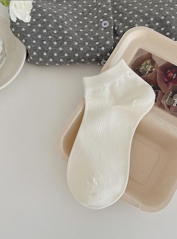 Girls' Cotton Summer Ankle Socks - Anti-Odor White Crew & Mid-Calf Options