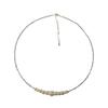 S911 sterling silver broken silver necklace women's simple light luxury high-end accessories natural freshwater pearl smile collarbone chain