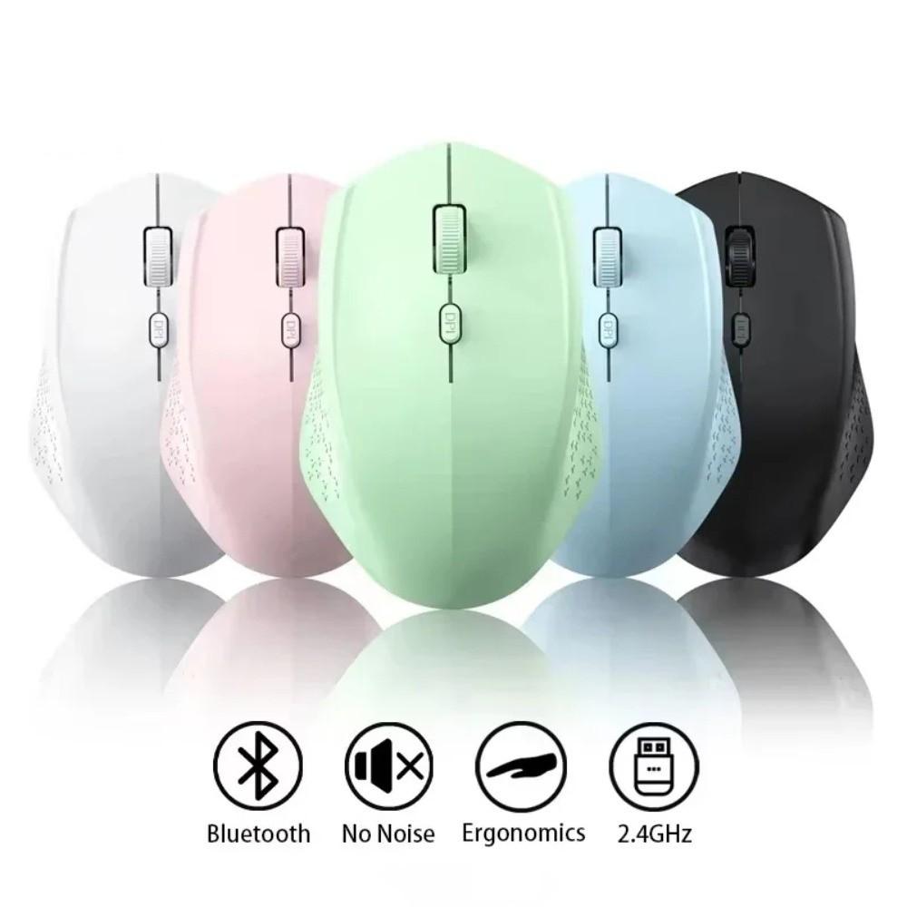 Dual-Mode Laptop Wireless Mouse Silent 2.4G Bluetooth Cordless Mouse  Office