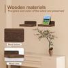 4 Pcs Wood Floating Shelves Small Wall Shelves Wall Mounted Floating Wall Shelves Decorative Wall Storage Shelves 12.5x12.5x5cm