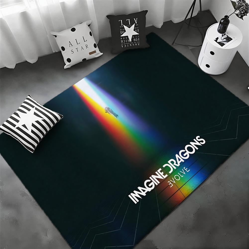 Popular Pop Rock Band I-Imagine Dragonss Floor Mat Soft Thickened Flannel Door Mat Non-Slip Living Room Rug Home Decor