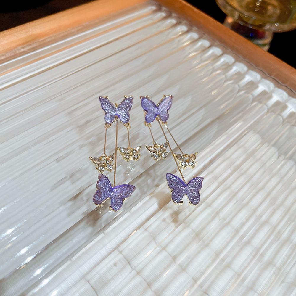 Ambience Silver Needle Flower Fringed Earrings Small Fresh Temperament Earrings Advanced Earrings Women