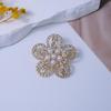 Luxury Coco-Style Pearl Brooch: Elegant Alloy Flower Pin for Suit, Coat, or Trench Accessory