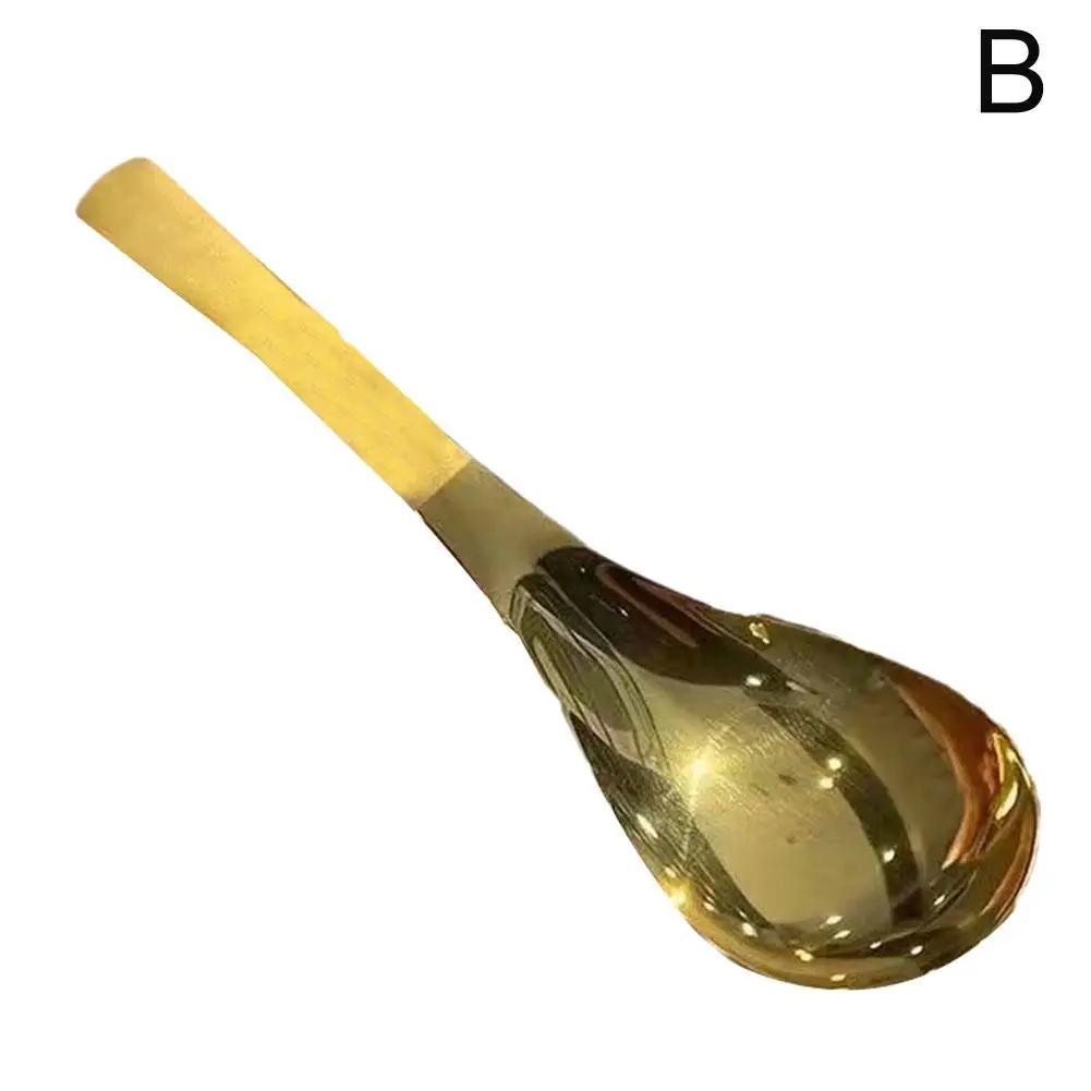 Korean Stainless Steel Thickening Spoon Creative Long Handle Hotel Hot Pot Spoon Soup Ladle Home Kitchen Essential Tools