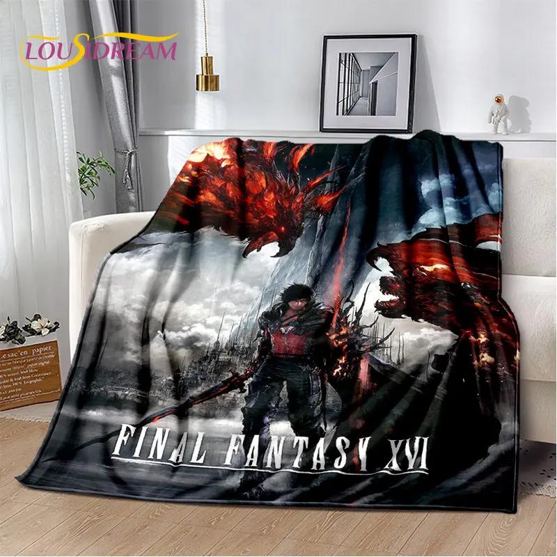 Final Fantasy Series Games Gamer Weiche Plüschdecke, Flanelldecke, Überwurfdecke für Wohnzimmer, Schlafzimmer, Bett, Sofa, Picknick-Abdeckung