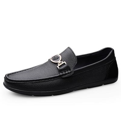 English Style Soft Sole Comfortable Flat Shoes Genuine Leather Casual Shoes for Men's Office Commuting Shoes Men's Loafers