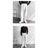 Mens American Style White Loose Straight Floor Drape Casual Suit Pants