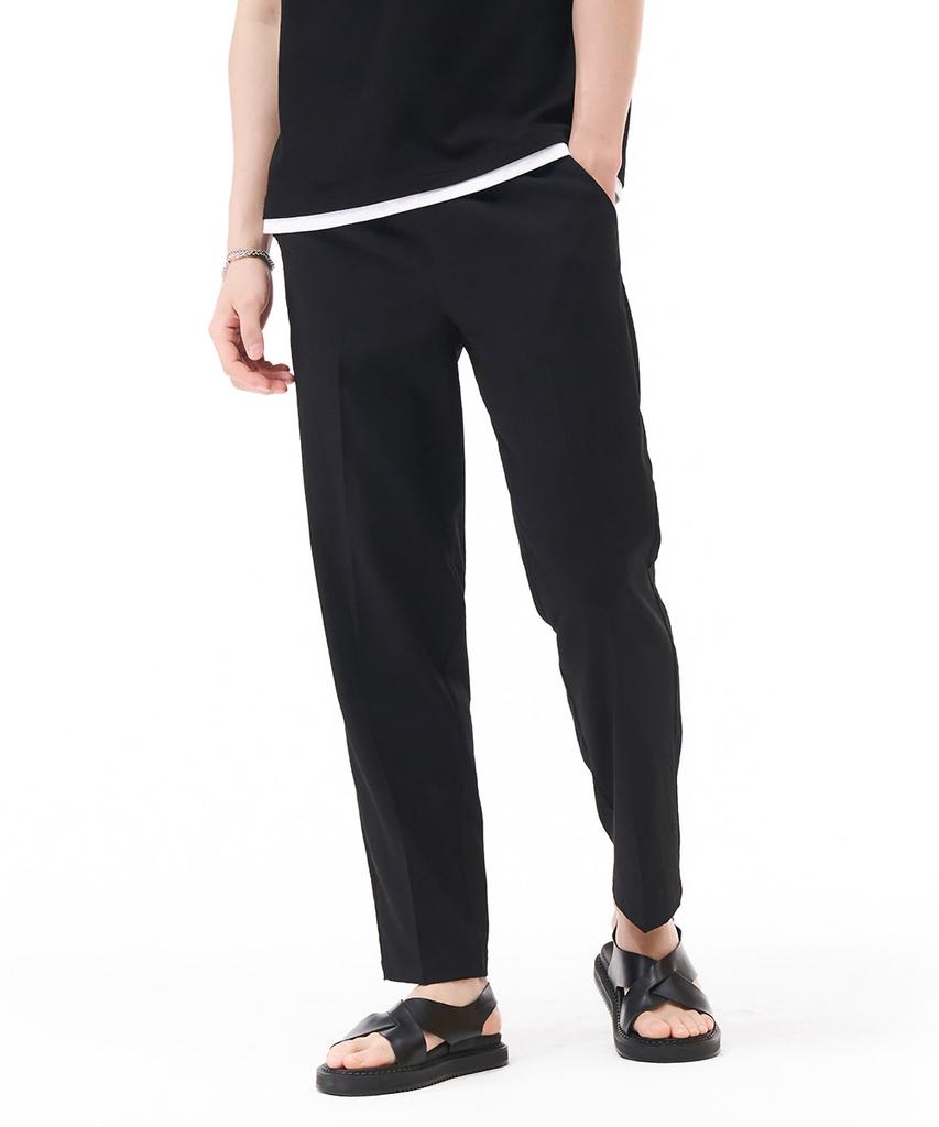 CHASECULT Men'S Cool Touch Relax Elastic Waist Pants - Black