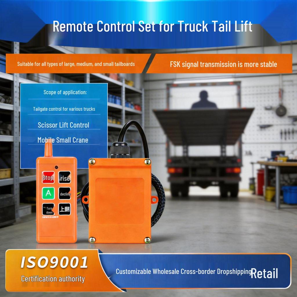 Universal Wireless Remote Control Kit for 12V/24V Hydraulic Truck Tail Lifts