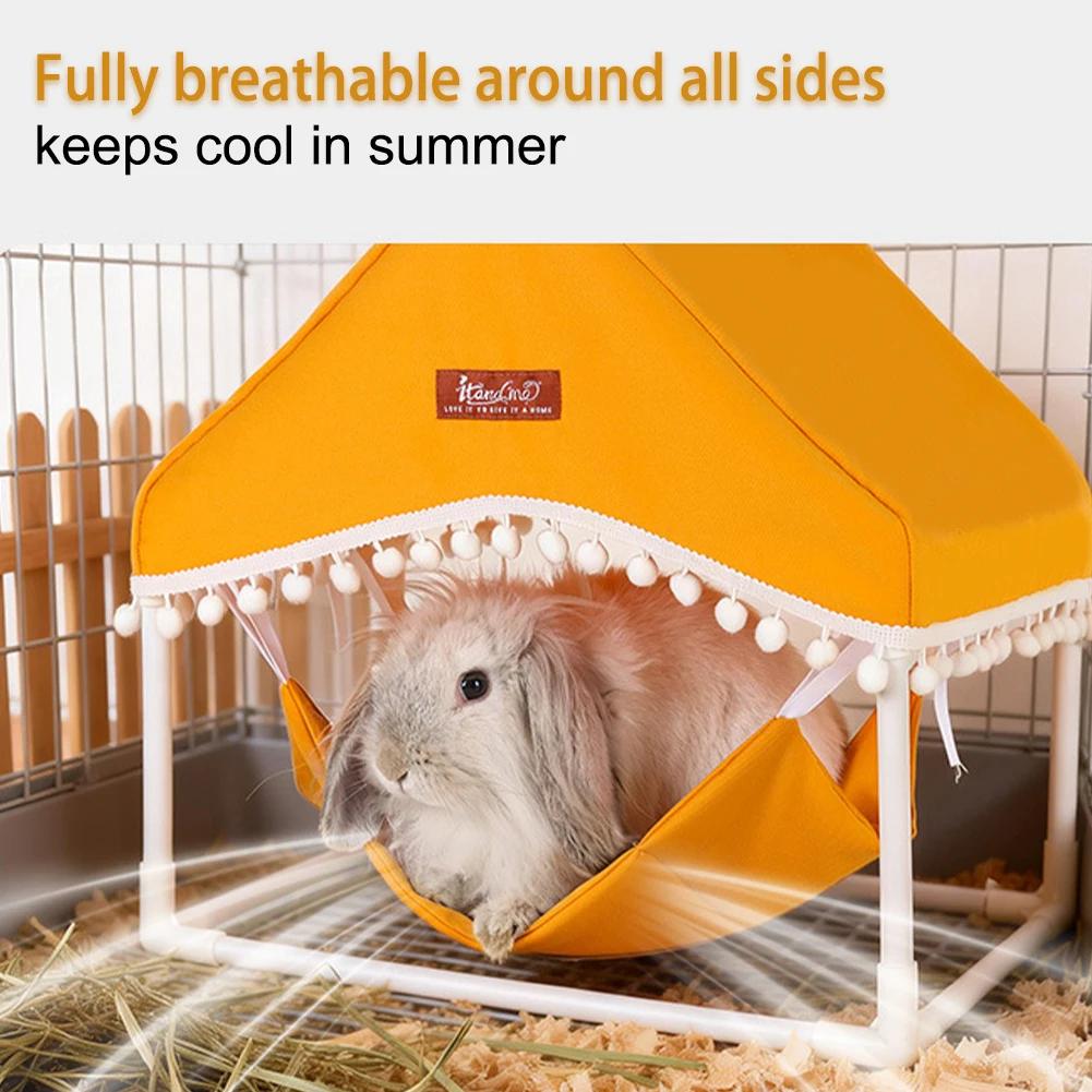 Universal Comfort Rest Small Pets Hamster Tent With PVC Pipe Support Durable Pet Bed Tent Breathable Guinea Pig Hammock Pet Tent