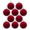 10/20Pcs Christmas Balls Velvet Xmas Tree Hanging Ornaments with Ribbon Weddings Birthdays Home Holiday Decoration