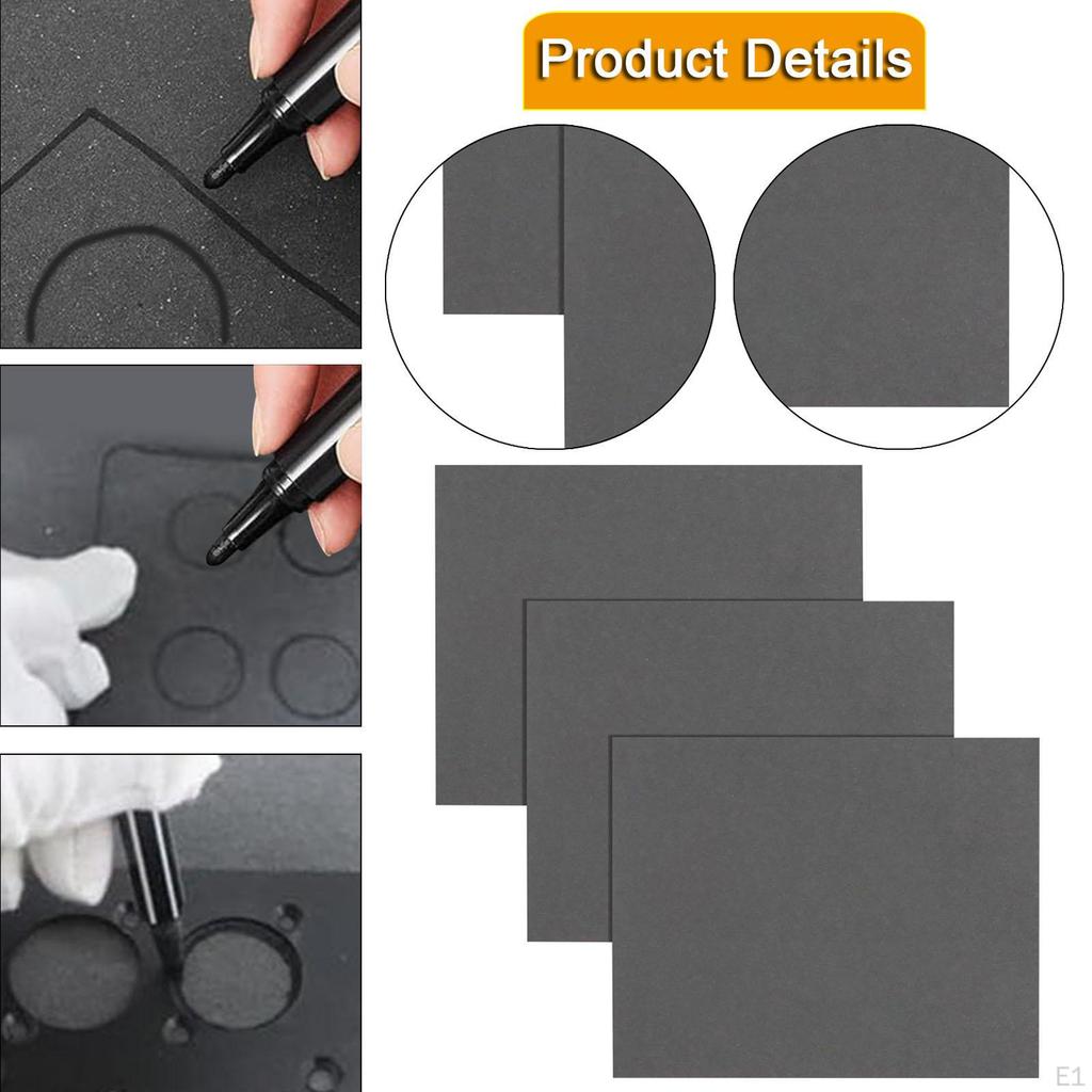 3 Stück Asbestfreies Dichtungsmaterial 0,8 mm/1 mm/1,2 mm Dicke Hochtemperatur-Platte für Auspuff