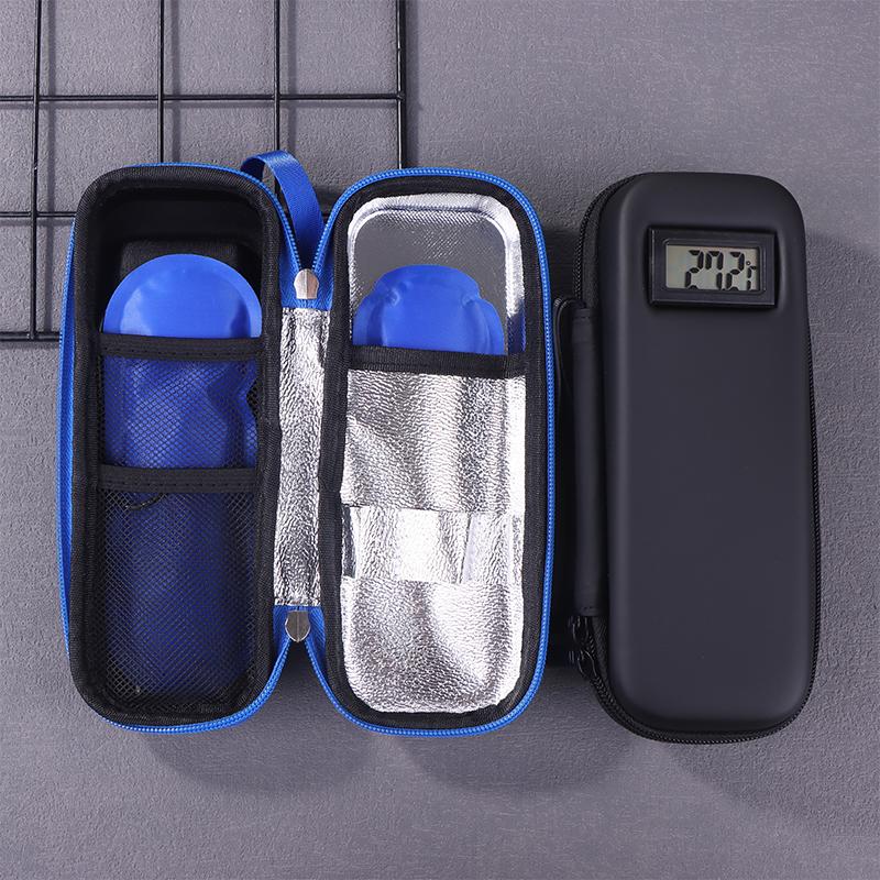 Reusable Insulin Travel Case With Thermometer Display Medicine Organizer Bag Waterproof Insulin Cooling Bag For Diabetics